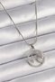 316L Steel Silver Color Chain Zircon Stone Star Medallion Model Women's Necklace