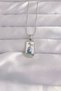 316L Steel Silver Color White Enamel Girl Figure Tarot Necklace