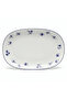 Luhpar White Ceramic Serving Plate with Blue Floral Design for Dining and Serving 12 inch