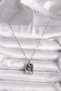 316L Steel Silver Color Zircon Stone Moon Figured Taror Model Women's Necklace - 2