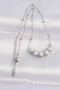 316L Steel Chain Silver Color Row Pearl Stone Necklace - 2
