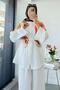 Premium Oversize Basic Modal Women's Two-Piece Set - White - 7