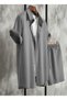 Men's Gray Short Sleeve Shirt and Shorts Wrinkled Crinkle Set - 5