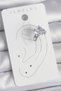 Brass Silver Color Zircon Stone Heart Model Women's Cartilage Earrings - 2