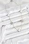 316L Steel Chain Silver Color White and Zircon Stone Clover Women Necklace - 2
