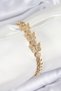 Brass Zircon Stone Butterfly Model Gold Color Women's Bracelet
