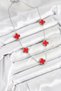 316L Steel Chain Silver Red Color Clover Women Necklace - 2