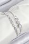 Brass Zircon Stone Watercourse Model Silver Color Women's Bracelet