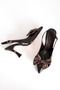 Jazmín Women's Ribbon Detailed Open Back Pointed Toe Heeled Shoes B4572 - 8