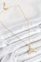 316L Steel Zircon Stone Fish Tail Model Gold Color Women's Necklace - 2