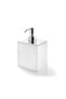 Bemood White Liquid Soap Dispenser, Countertop - White/Chrome
