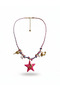 Steel Rope Necklace with Pink Star Pendant