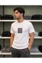 Men's white lycra supreme fabric crew neck short sleeve t-shirt