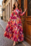 Patterned Hijab Jessica Dress B600 Orange - 4