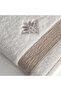 Mihra Bath Towel 100% Organic Cotton Embroidered Cream 80X150 cm - 5