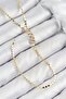 Brass Zircon Stone Crushed Chain Model Gold Color Y Necklace