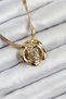 316L Steel Rose Figured Italian Chain Model Gold Color Women's Necklace