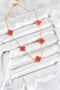 316L Steel Chain Gold Red Color Clover Women's Necklace - 2