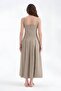 Women's Woven Lycra Fabric Sleeveless Design Long Dress - 2