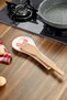 Ceramic Ribbon Patterned Dirty Spoon Holder 27 cm Stove Side Countertop Spoon Rest with Pink Detail - 3