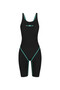Amanzi Girls' Racing Swimsuit Acceler8 Rize Knee Length Jet Spearmint