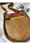 Bohemian Style Cross Braided Shoulder Bag with Witch Figure - 3