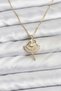 316L Steel Chain Gold Color Ballerina Model Women's Necklace