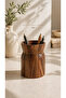 Wooden Spoon Holder Tabletop Organizer – Pen Holder & Multi-Purpose Decorative Wooden Vase - 2