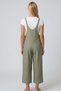 Women's Green Gabardine Gardener Overalls with Front Pockets and Straps Alc-X12186 - 6