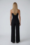 Women's Black-1 Wide-Leg Pants with Gipeli Waistband and Gipeli Crop Bustier Set Alc-X14058 - 4