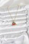 316L Steel Chain Gold Color Christmas Themed Women's Necklace with Sleigh and Pine Tree Figures - 2