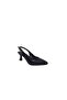 Egestyle 210 Women's Black Closed Toe Open Back Low Heeled Large Size Shoes 41 42 - 2