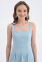 Women's Woven Lycra Fabric Sleeveless Design Long Dress - 3
