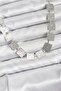 Square Plate Model Silver Color Women's Necklace