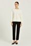 Ecru Pearl Buttoned Women's Jacket - 2