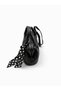 Women's Black Leather Mini Scarf Detailed Stylish Daily Women's Bag - 6