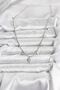 Zircon Stone Polar Star Model Brass Silver Color Women's Necklace - 2