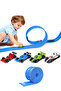 Blue Ergonomic Flex Track Children's Car Racing Track Set Functional Design Robust and Durable