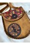 Bohemian Style Cross Braided Shoulder Bag with Witch Figure - 2