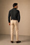 Men's Black Pinstripe Long Sleeve Shirt - 5