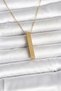 316L Steel Gold Color Ayetel Kürsi Written Bar Necklace