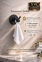 Black 304 Stainless Steel V Robe Towel Holder, Hanger – 5 Year Warranty – Adhesive & Screw Mounting - 2