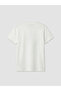 White Crew Neck Bow Printed Women's T-Shirt - 6