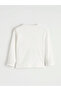 White Crew Neck Ataturk Printed Boy's T-Shirt