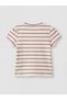Ecru Striped Baby Girl T-Shirt and Shorts - 4
