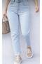 High Waist Mom Boyfriend Women's Jean Pants |   Comfortable Fit |   Denim |   Snow Washing - 3