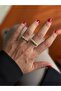 2-Piece Gold Stone Aura Ring - 4