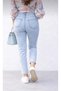 High Waist Mom Boyfriend Women's Jean Pants |   Comfortable Fit |   Denim |   Snow Washing - 4