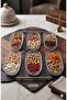 Patterned 6-Piece Glass Boat Plate & Breakfast Serving Set (18 cm) - 6
