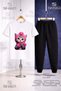 Children's Cat Yrm Pink Ribbon 3-Piece T-Shirt Tracksuit Set - 2